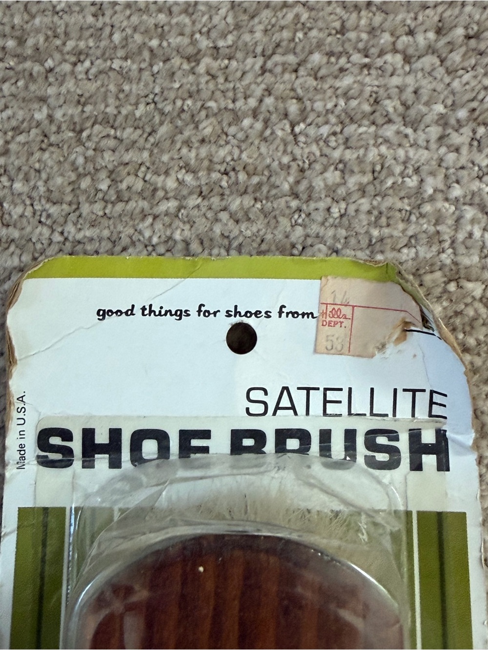 Vintage Cadillac Satellite Shoe Brush 100% Horsehair Made in Israel NOS Sealed - Picture 7 of 8